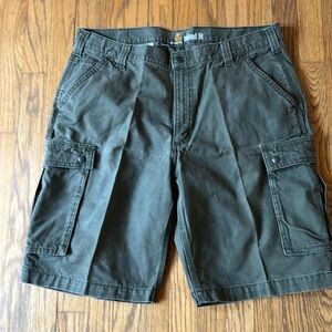 Carhartt Men’s 38  Relaxed Fit Green Cargo Utility Work Shorts 100277 301